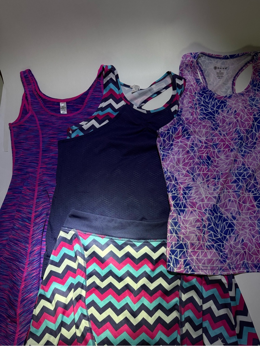 Girls Active Dress,Tank/Skirt&Tank, Navy/Purple/Pink/Red Danskin, GAIAM & more